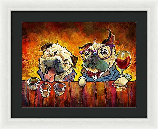 Pug Shots - Framed Print